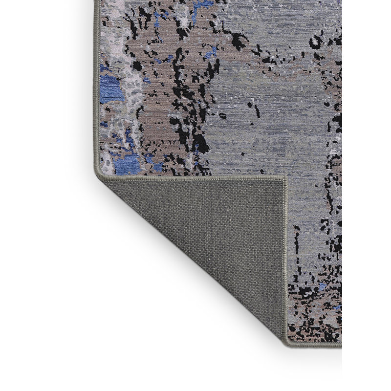 Tapis bleu / gris / noir Bratenahl, Rectangle 5 pi x 8 pi