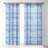 Schatzi Brown Drawn Diamond Chambray 1pc Sheer Window Curtain Panel