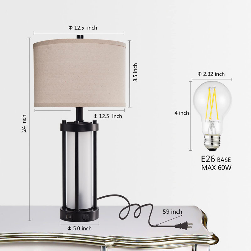 Lampe Edibe, Noir