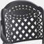 Ensemble de 7 pièces de mobilier de patio en aluminium coulé avec cadre noir et coussins de siège rouges-380373253