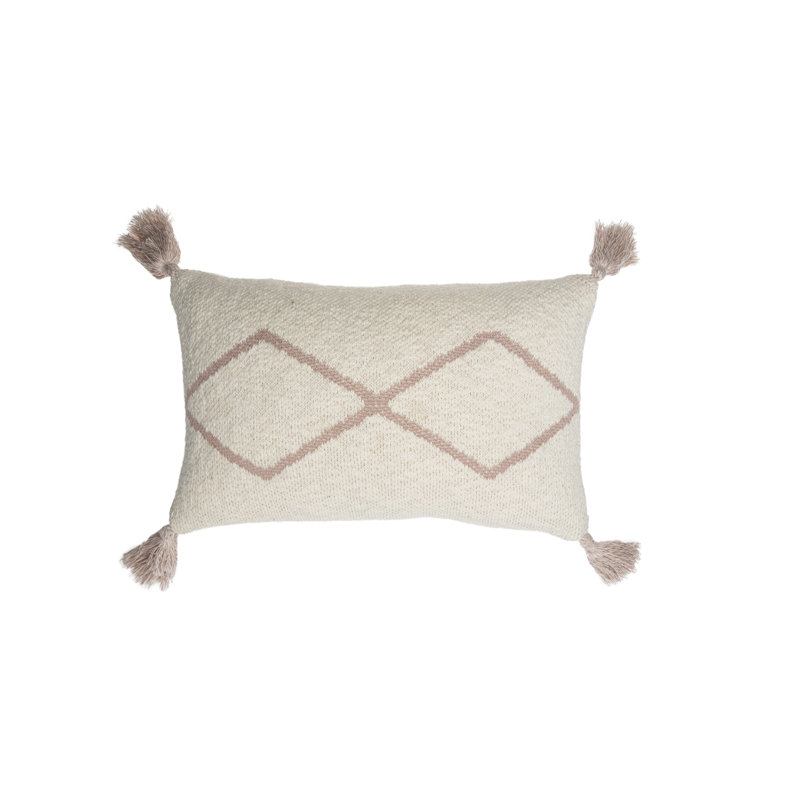 Bereber Classics Rectangular Throw Cushion, Cream/Brown, 1cm H x 40cm W x 25cm D