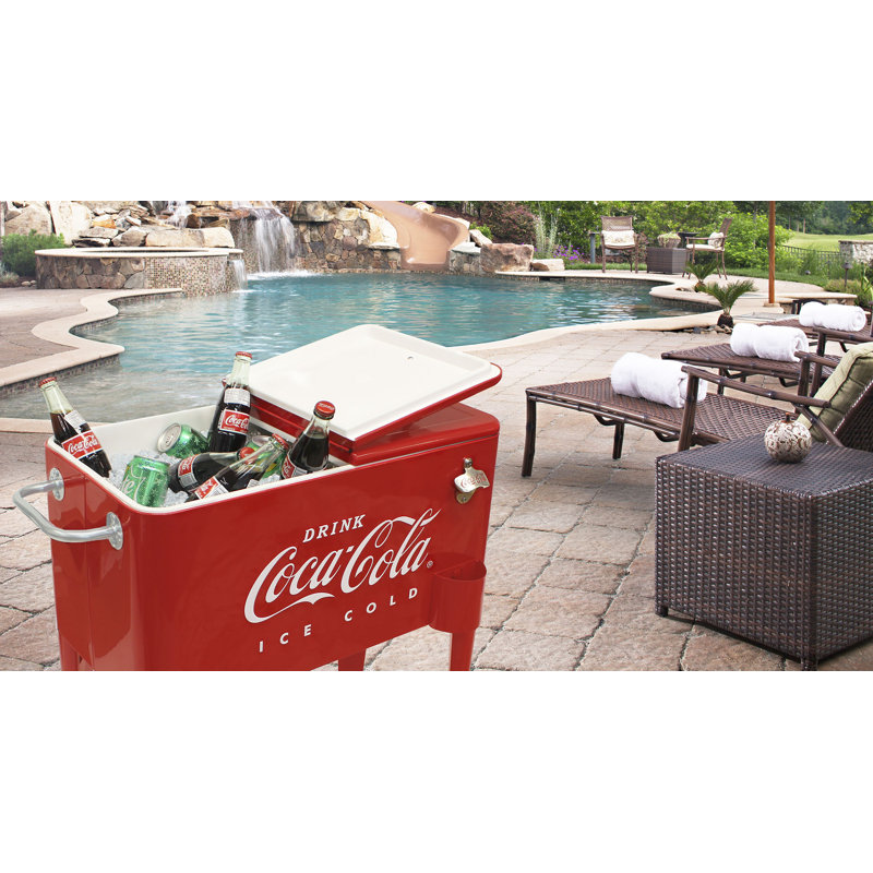 Coca-Cola Leigh Country 60 Quarts Ice Chest with wheels in Red