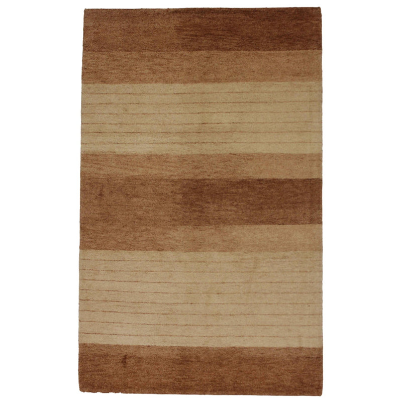 Striped Area Rug in Black