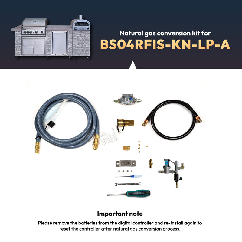 European Ledge Island Grill And Oven Natural Gas Conversion Kit