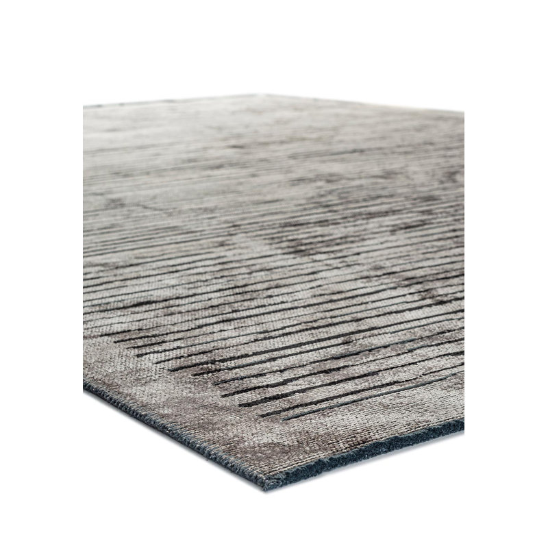 Bordure rayée minimaliste contemporaine, Carré 9 pi