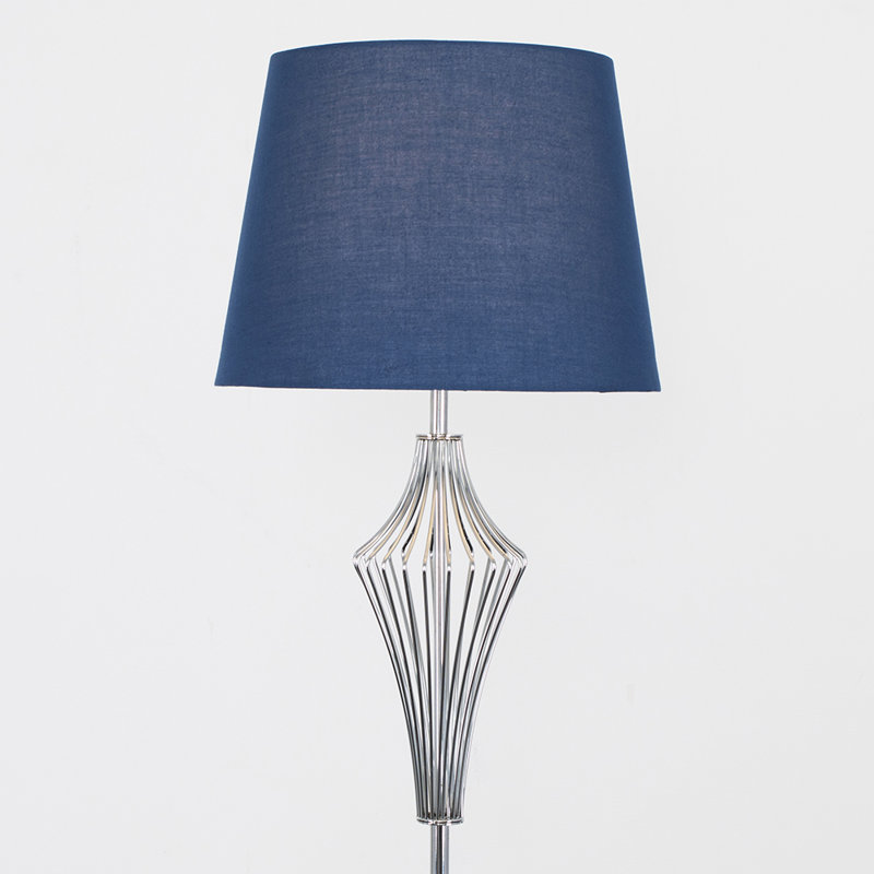 Feuer 152.5cm Traditional Floor Lamp, Navy Blue, Included