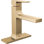 Robinet de salle de bain Velum or brossé, robinet de lavabo monotrou pour meuble-lavabo, ensemble de drain en métal à poussoir, bronze champagne