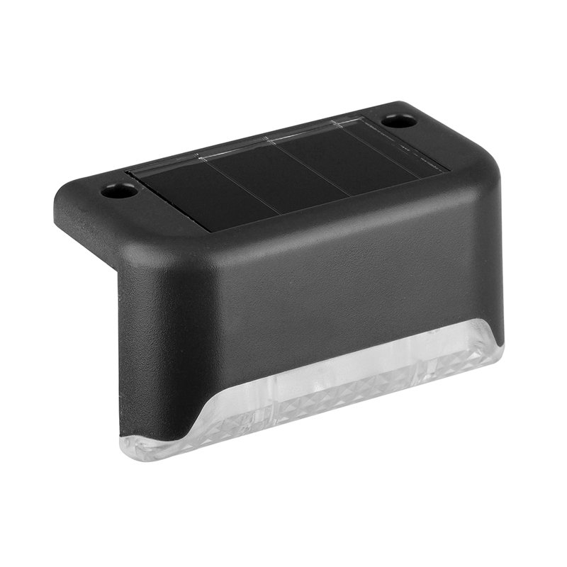 Black Solar Powered LED Deck Rail Light Pack, Set of 4