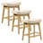 Extra Wide 19.7" Seat Counter Height Stool Modern Upholstered Wood Saddle Barstools-643611730