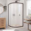 Cabine de douche coulissante ronde avec base incluse l 38 po x P 38 po x H 74,75 po Prime-1081253730-1081253734