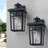 Black Outdoor Wall Lantern Sconce With Clear Glass Shade（2-Pack）