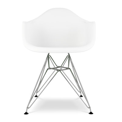 Modholic Eiffel Armchair With Steel Legs, Blue (Set Of 2)