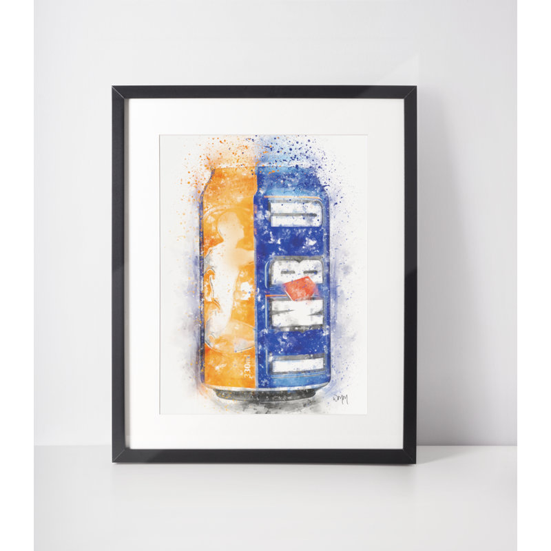 Can Of Pop - Single Picture Frame Print on Wood
