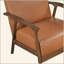 Chaise d'appoint rembourrée en similicuir 1 pièce