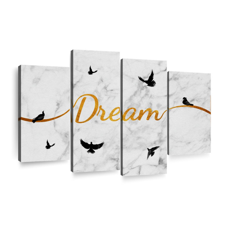 Dreams And Ambitions Quotes Dream Typographie III, H 22 po x l 36 po x P 1,25 po