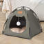 Maison de tente semi-fermée pour animaux 15,7 x 15,7 x 1,2 po imperméable pour petits chats, vert