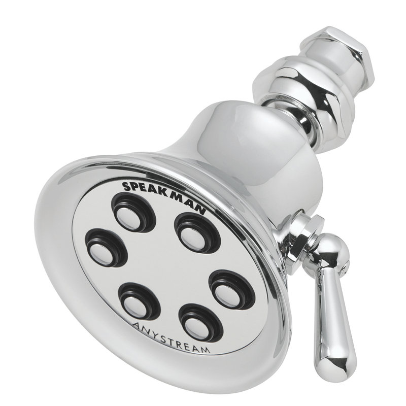 Pomme de douche réglable Retro, Chrome poli
