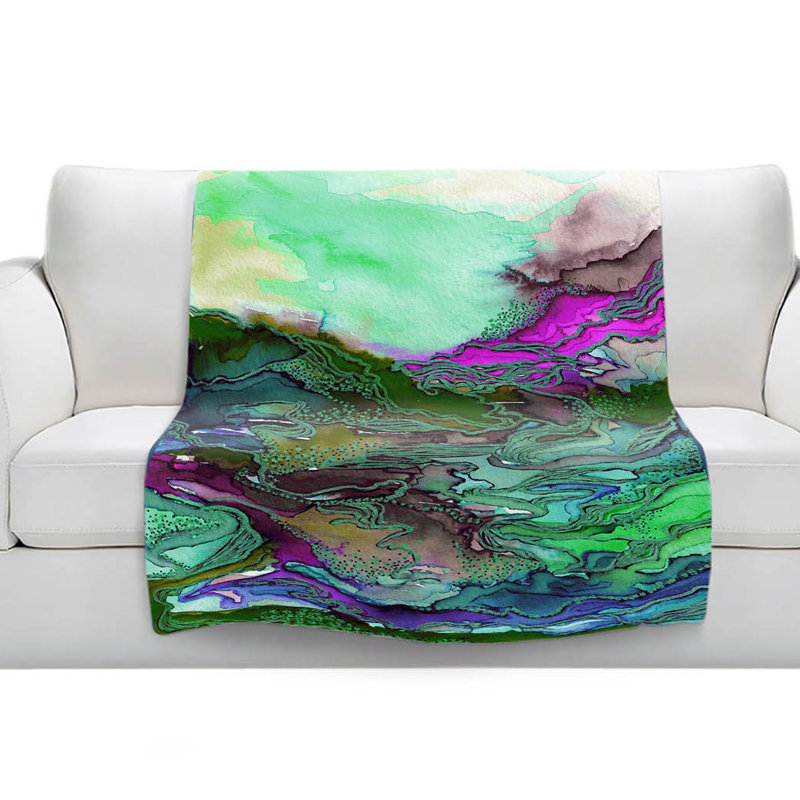 Couverture sherpa doux vert bohemia vi menthe, l 68 po x L 80 po