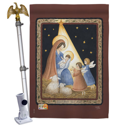 Double Sided 40'' H x 28'' W Polyester Christmas Flag Set