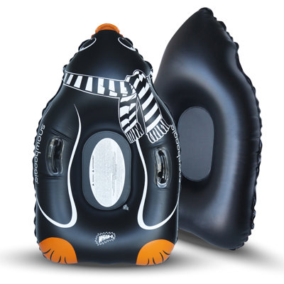 Tube de neige d'hiver Wham-O Snowboogie, traîneau gonflable à un seul animal, jouets de neige d'extérieur avec deux poignées pour enfants adultes de 4 ans et plus - pingouin