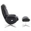 Fauteuil inclinable et repose-pieds en cuir Choco-133592220