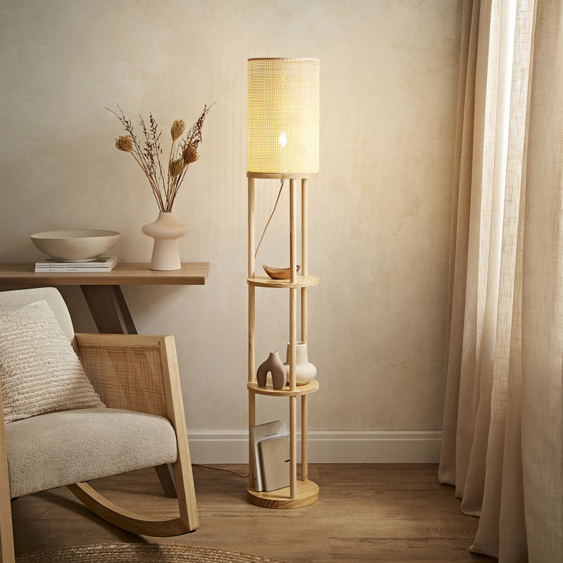 Akesha 152cm Brown/White Novelty Floor Lamp