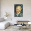 Self Portrait, 1887 Abstract Contemporary Portrait Wall Art Print 1 Piece Wrapped Canvas Wall Art