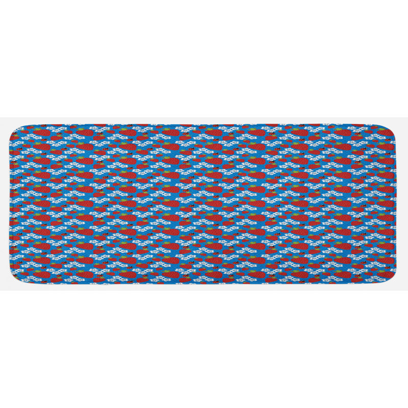 Tapis de cuisine coccinelle