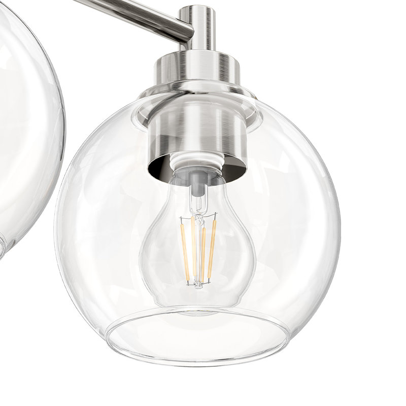 Shelburn Bathroom Vanity Light, 3, Brushed Nickel