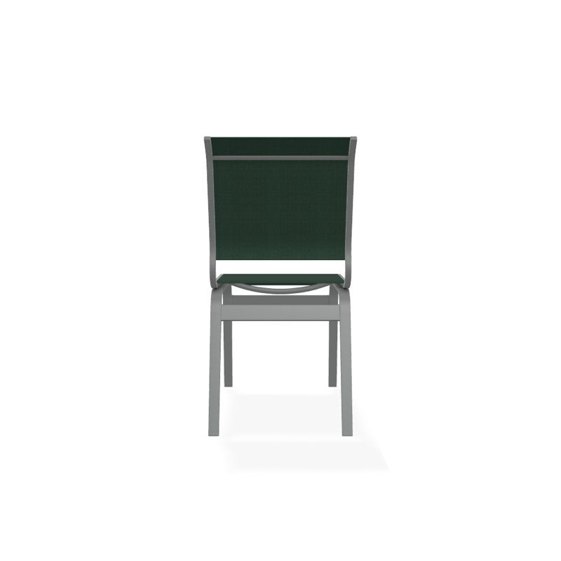 Chaise d'appoint de salle à manger Hiraku, Vert forêt 22D Sunbrella® vert, Graphite texturé