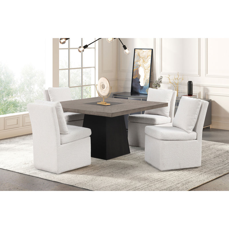 Aanijah 5-pcs Square Dining Table Set