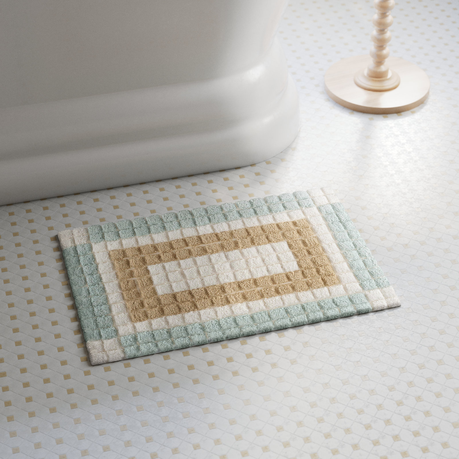 Martex Arcadia Terra Bath Rug, Ivory