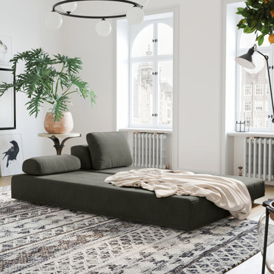 Lit de jour Balshan - Méridienne rabattable avec matelas et oreillers en mousse viscoélastique de qualité supérieure