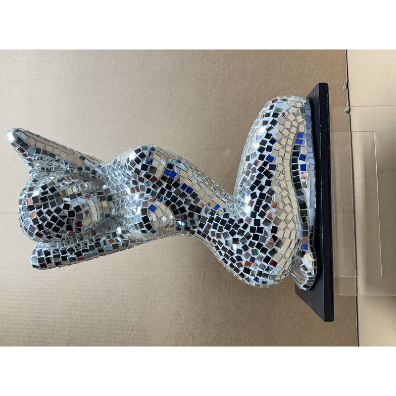 Abstract Glass Mirror Figurine