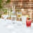 Hammered Champagne Glass-Clear w/Gold Rim