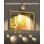 Lampe de table rechargeable dorée avec télécommande - projecteur à intensité variable avec minuterie pour art mural, peintures (ensemble de 2)