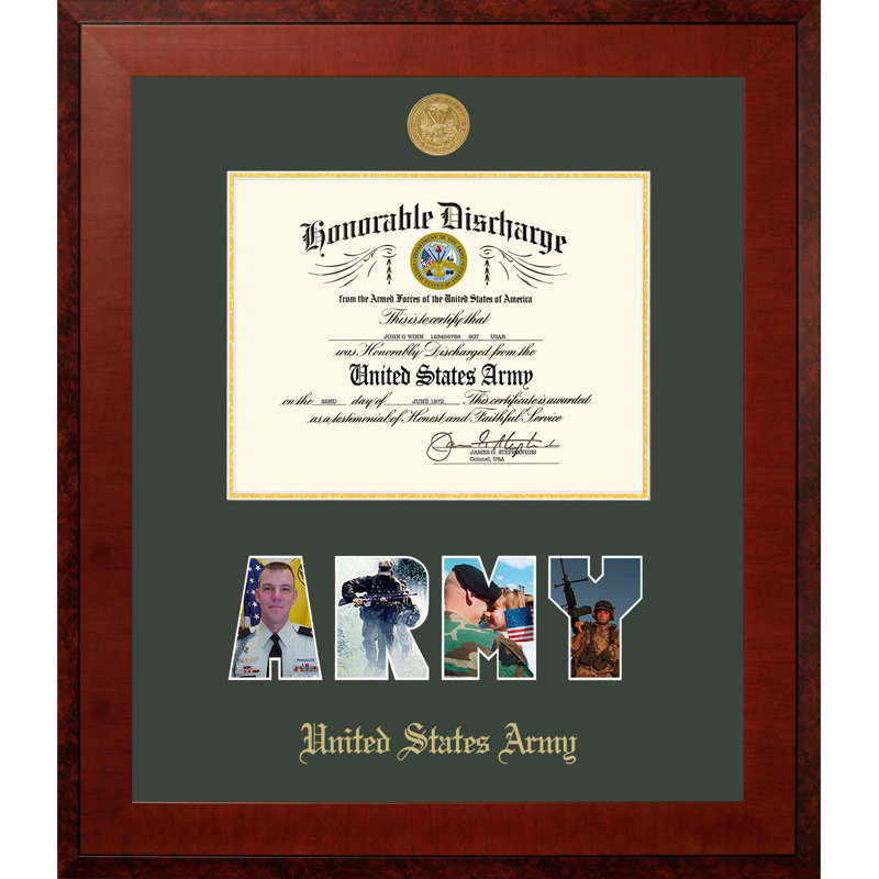 Army Discharge Honor Picture Frame, 8" x 10"