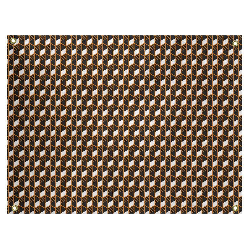 Tapisserie «Avicia» par Katelyn Elizabeth, Intérieur, H 71 po x l 83,5 po, Noir/jaune