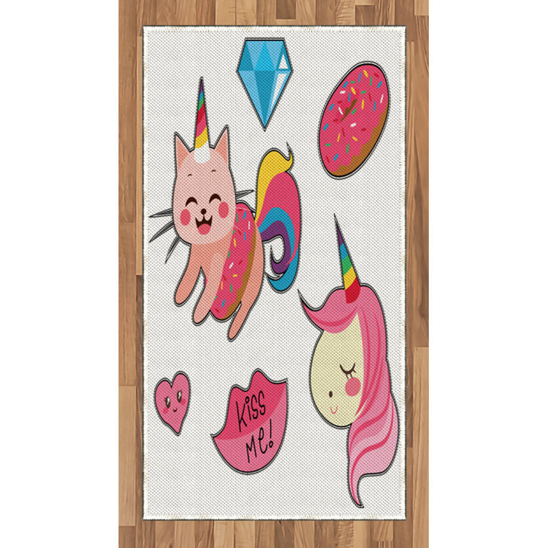 Tapis décoratif Fontenot Unicorn, Rectangle 2 pi 7 po x 5 pi