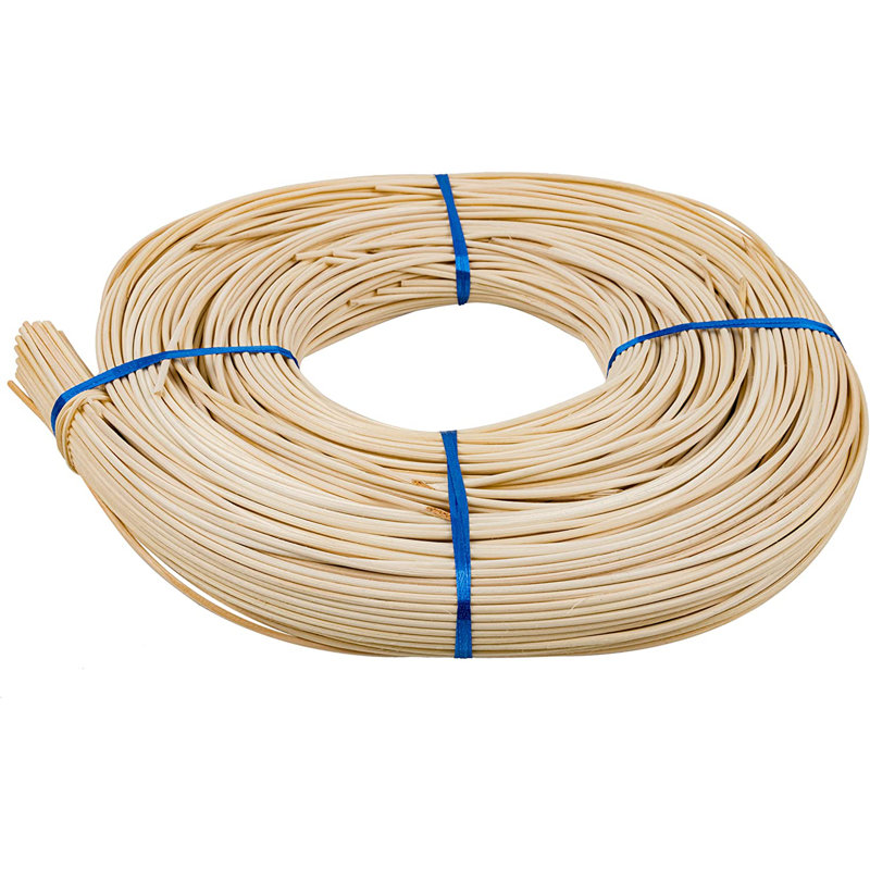 #2-2 mm Round Reed | 1 Pound Coil | Rattan Reed for Basket Weaving and Wicker Furniture Making