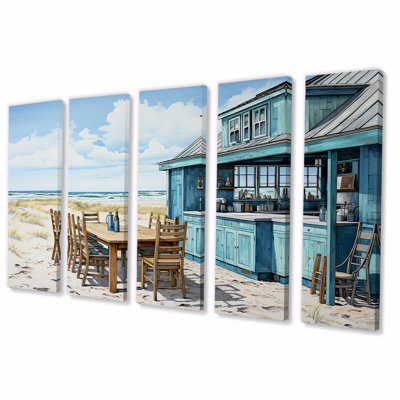 Ensemble de 5 pièces d'art mural Oceanfront Beach