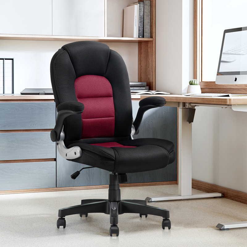 Chaise de cadre ergonomique, Rouge / noir