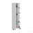 Corner Linen Cabinet, Five External Shelves, Single Door, Four Interior Shelves -White-1218342941