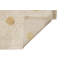 Tapis blanc / jaune touffeté à la main 4 pi x 5 pi 3 po