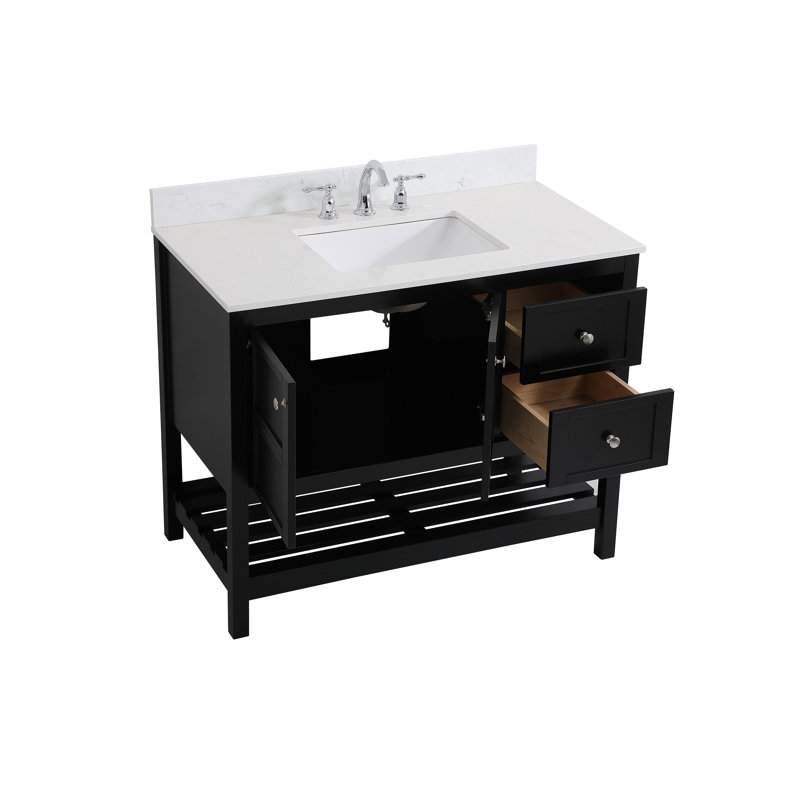 Ensemble de meuble-lavabo simple 42 po Krish, Noir