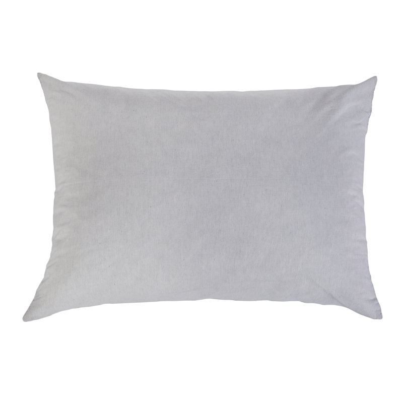 June Floral Gray Cotton Reversible Pillow with Insert