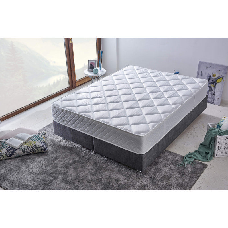 Luxury Dual-Sided Mattress, 55.1 x 78.7 x 10.2 inches | Special Woven Fabric Cover, Firm on One Side & Soft on the Other | Multi Spring System for Optimal Support | Elegant White Color, Perfect for Any Bedroom