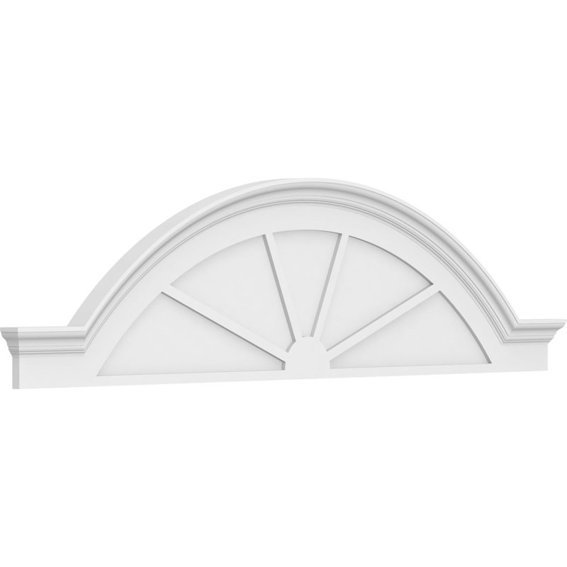 Arête de segment avec frontons en PVC de qualité architecturale à 4 branches Flankers, H 20 1/2 po x l 78 po x P 2 1/2 po