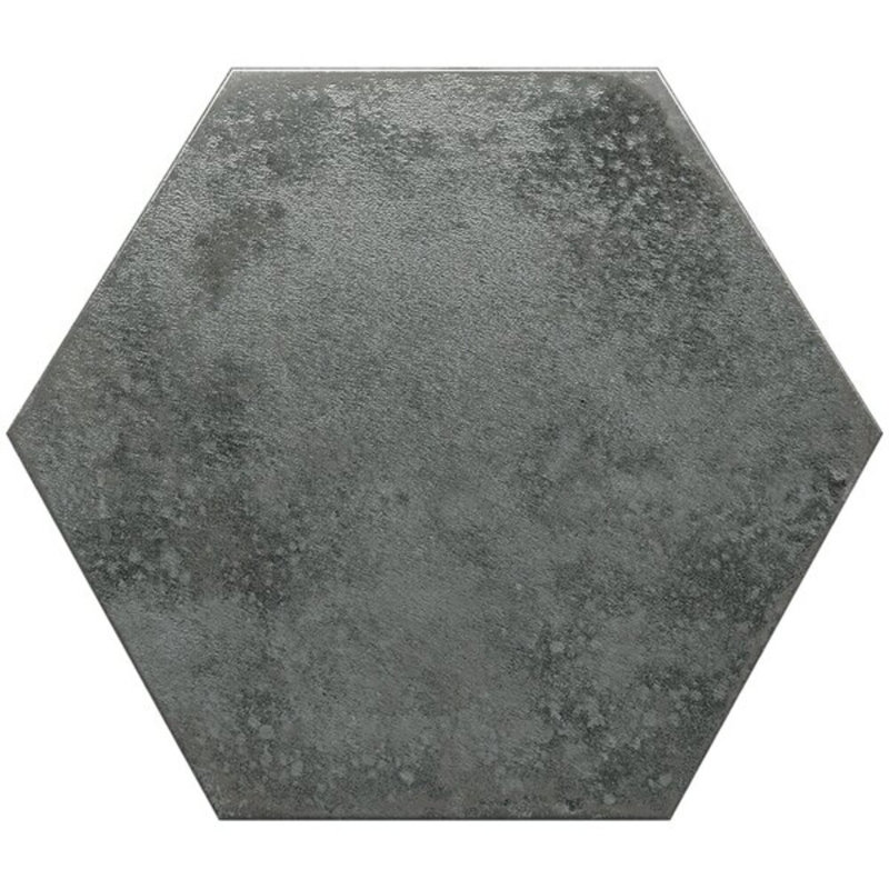 Kalay 9" Hexagon Polished Porcelain Tile, Green