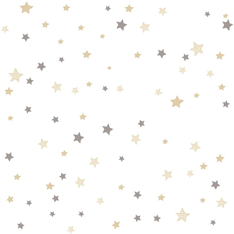Nerijus Little Explorers 2 Stars Wallpaper Roll, Silver